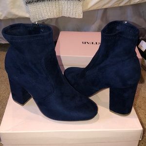 Navy blue booties